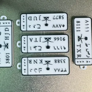 سلسلة مفاتيح لوحة سيارة